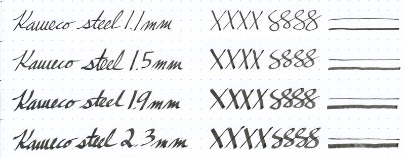 Kaweco calligraphy nib writing samples