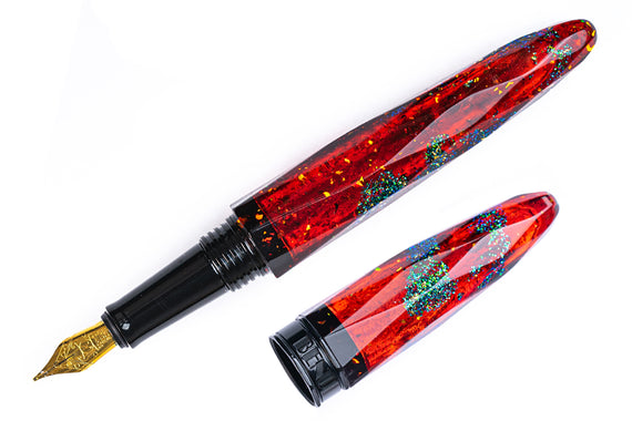 BENU Briolette Fountain Pen - Ruby Forest