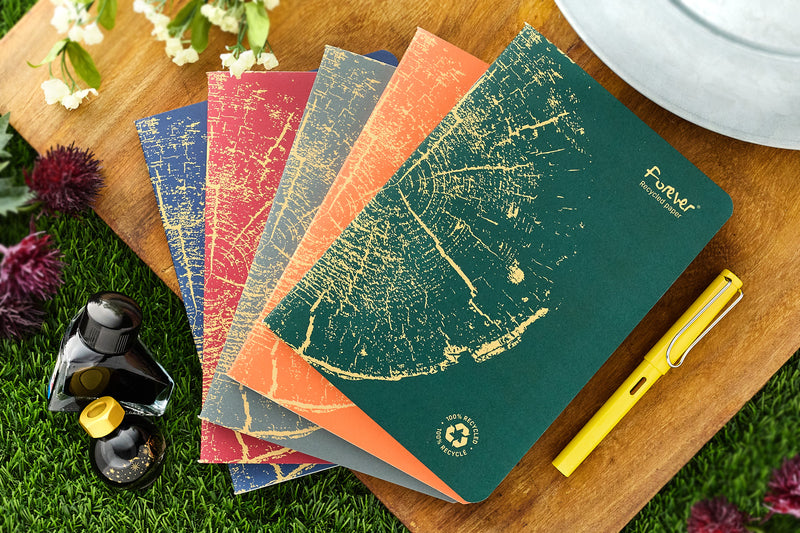 Clairefontaine Forever Recycled Staplebound A5 Notebook - Pine Green