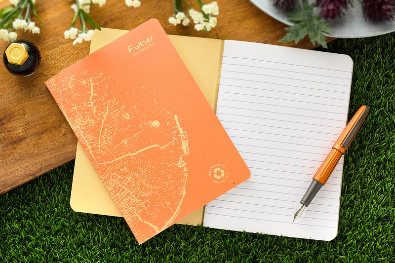 Clairefontaine Forever Recycled Staplebound A5 Notebook - Rust Orange