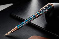 Conklin Endura Deco Crest Fountain Pen - Demo/Blue/Rosegold