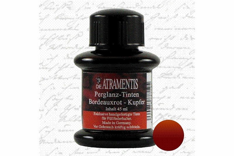 De Atramentis Pearlescent Bordeaux Red-Copper - 45ml Bottled Ink