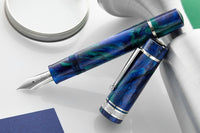 Delta DV Original Oversize Fountain Pen - Riviera Blue / Palladium (Limited Edition)