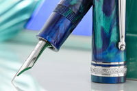 Delta DV Original Oversize Fountain Pen - Riviera Blue / Palladium (Limited Edition)