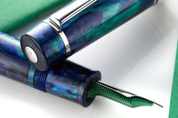 Delta DV Original Oversize Fountain Pen - Riviera Blue / Palladium (Limited Edition)