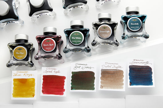 Diamine Green Edition fountain pen inks