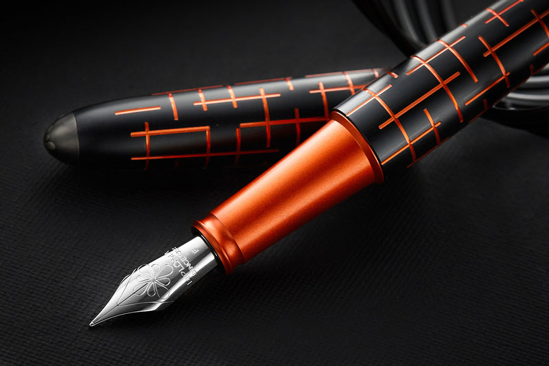 Diplomat Elox Fountain Pen - Matrix Orange/Black - The Goulet Pen Company