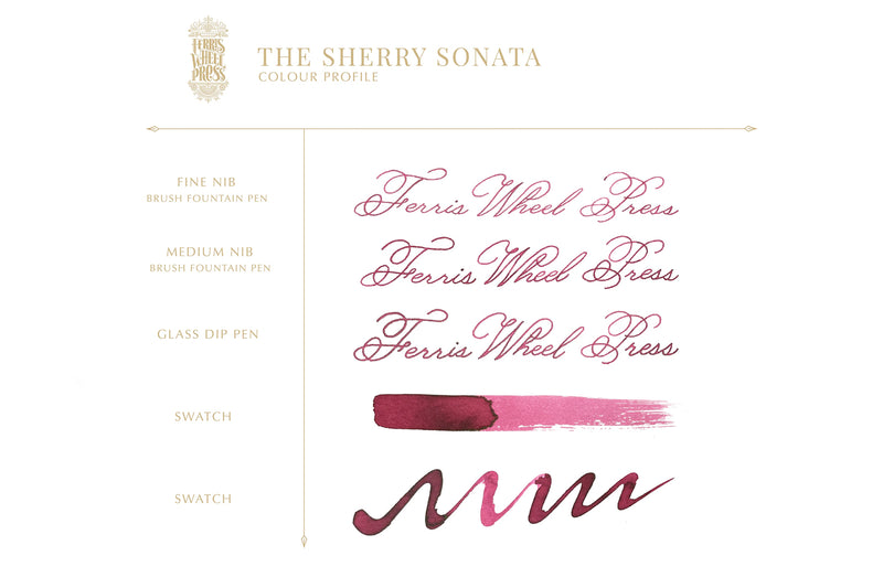 Ferris Wheel Press The Sherry Sonata - Ink Sample