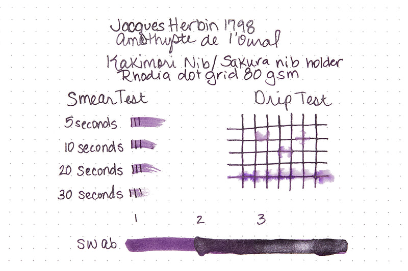 Jacques Herbin 1798 Amethyste de l'Oural - Ink Sample