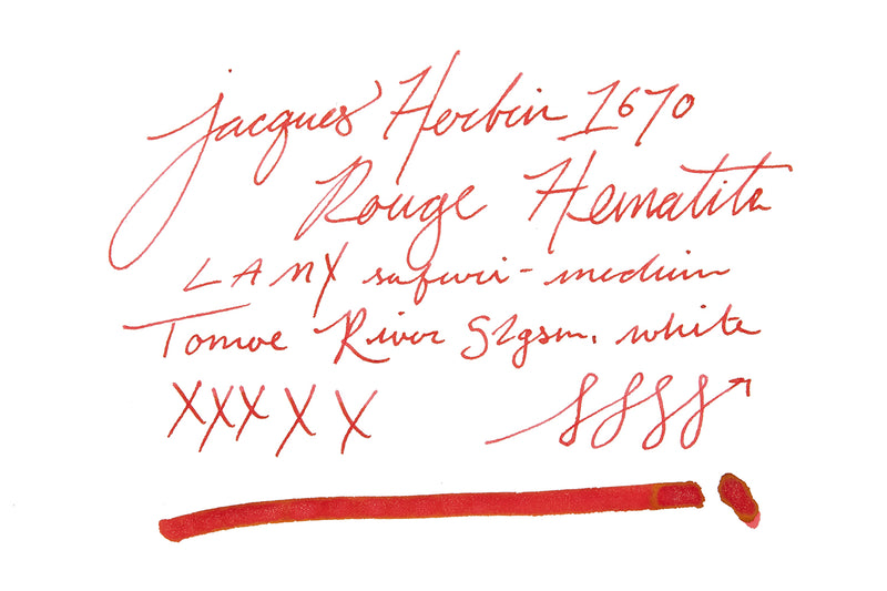 Jacques Herbin 1670 Rouge Hematite - Ink Sample