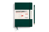 Leuchtturm1917 Medium A5 2025 Weekly Planner & Notebook - Forest Green, Lined