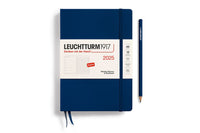 Leuchtturm1917 Medium A5 2025 Weekly Planner & Notebook - Navy, Lined