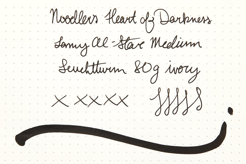 Noodler's Heart of Darkness - Ink Sample