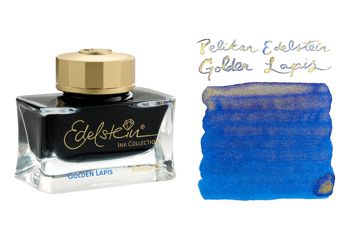 Pelikan Edelstein Golden Lapis - 50ml Bottled Fountain Pen Ink - The ...