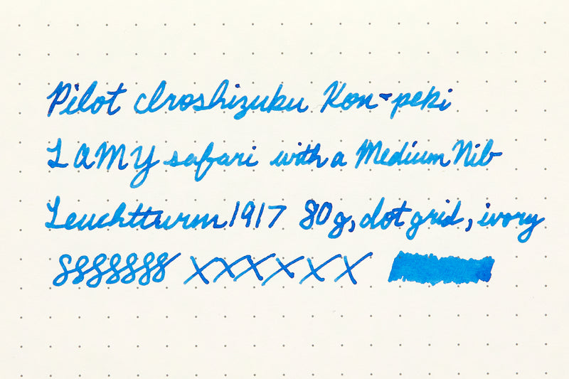 Pilot Iroshizuku Kon-peki - Ink Sample