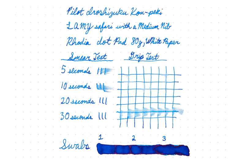 Pilot Iroshizuku Kon-peki - Ink Sample