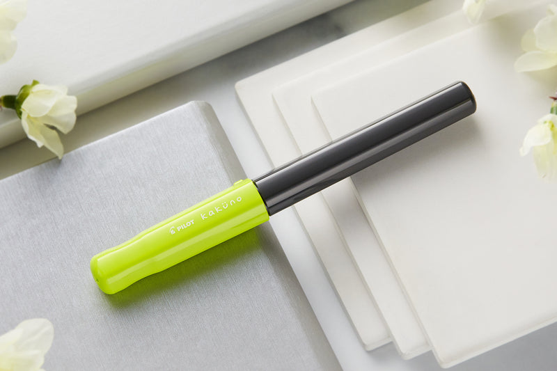 Pilot Kakuno Fountain Pen - Lime Green/Gray