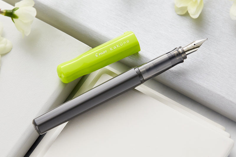 Pilot Kakuno Fountain Pen - Lime Green/Gray