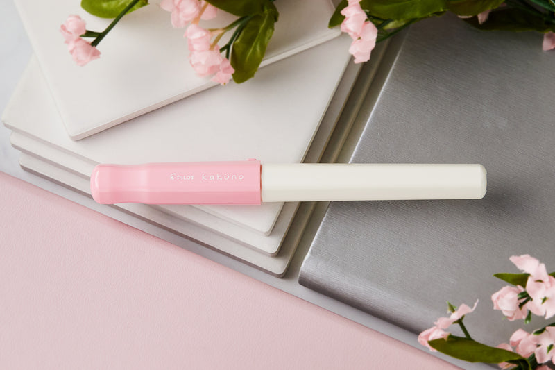 Pilot Kakuno Fountain Pen - Pink/White