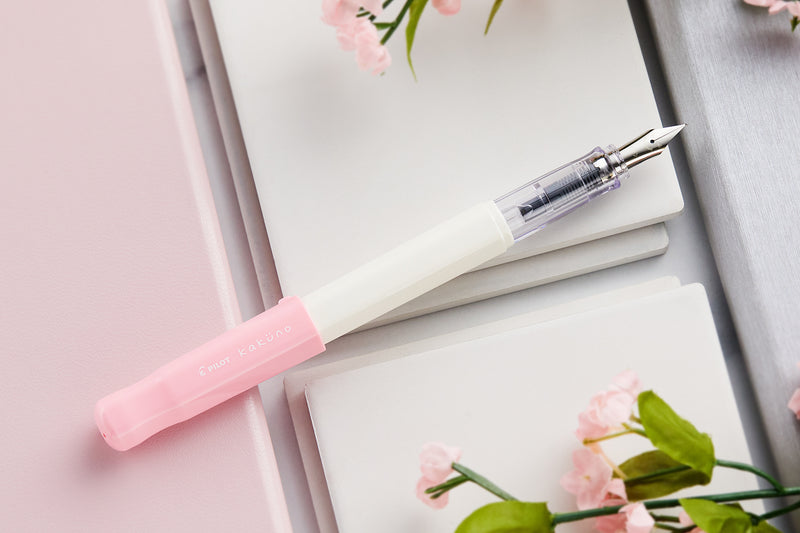 Pilot Kakuno Fountain Pen - Pink/White