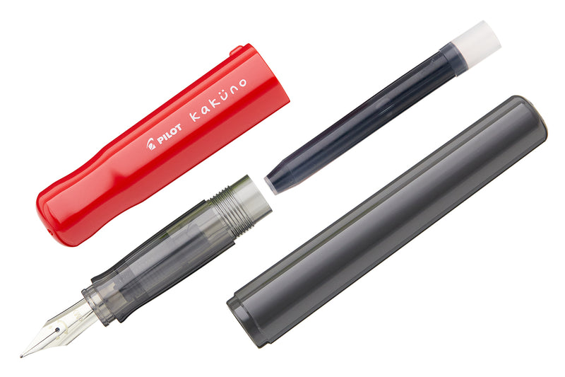 Pilot Kakuno Fountain Pen - Red/Gray