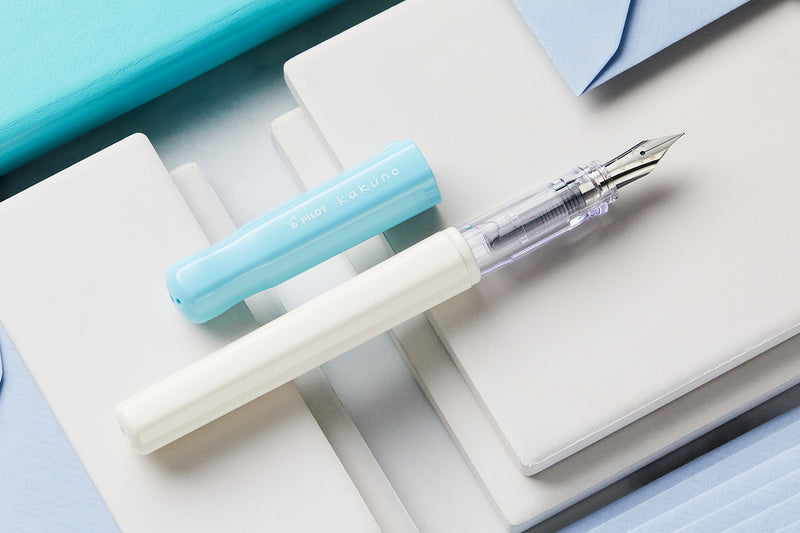 Pilot Kakuno Fountain Pen - Turquoise/White