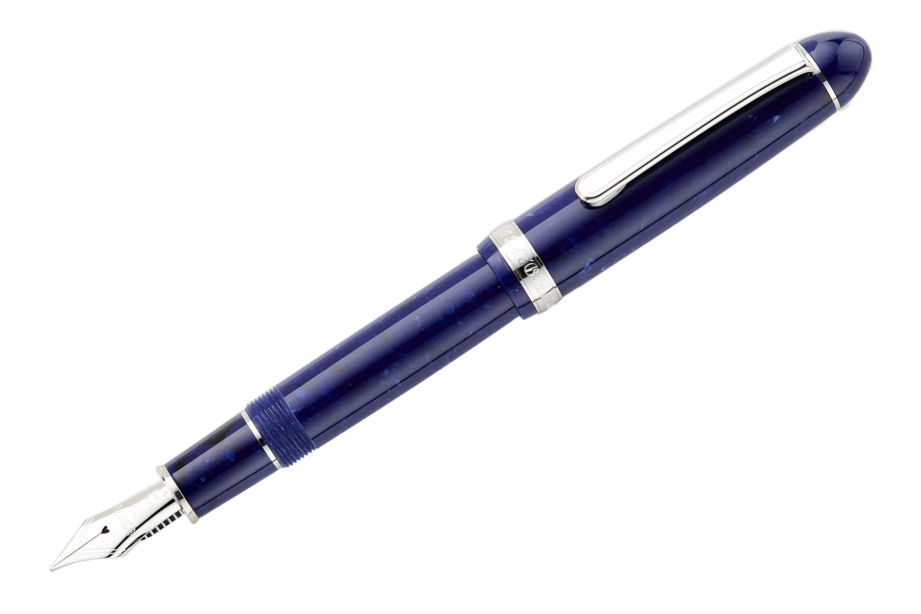 Platinum #3776 Celluloid Fountain Pen - Midnight Blue Ocean - The ...