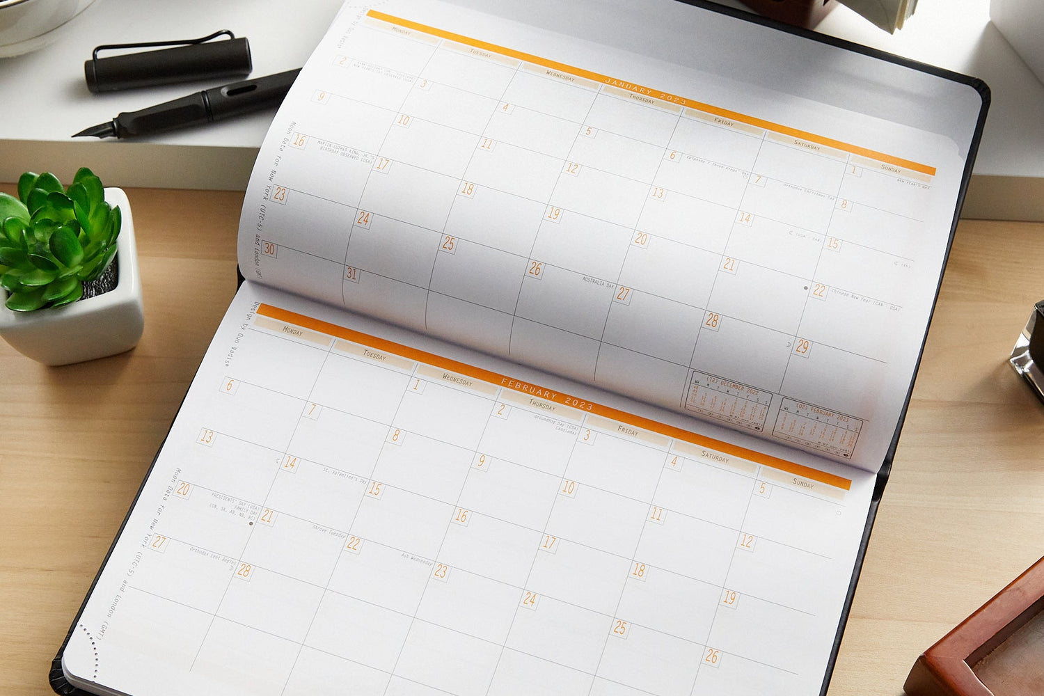 Rhodia 2024 Weekly Planner Black The Goulet Pen Company