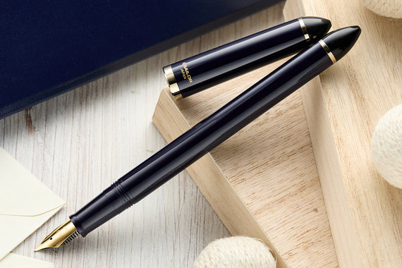 Sailor Compass Fude De Mannen Fountain Pen - Dark Blue, 40°