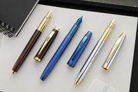 Sheaffer 100 Fountain Pen - Bright Chrome/Gold