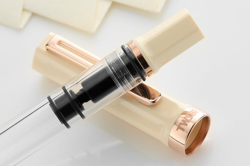 TWSBI ECO Fountain Pen - Creme w/ RoseGold