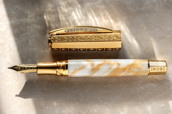 Visconti Medici il Magnifico Fountain Pen - Calacatta Gold (Limited Edition)