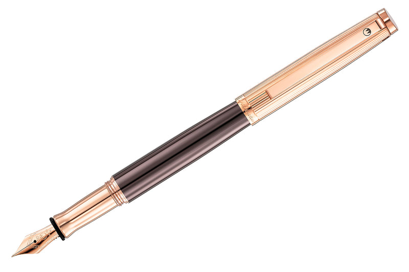 Waldmann Tuscany Fountain Pen - Chocolate with Rose Gold