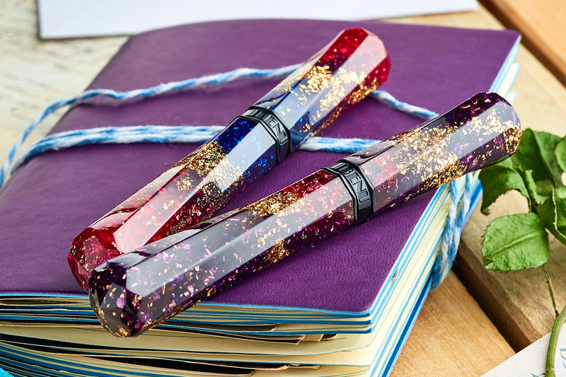 X \ Goulet Pens على X: Glow-in-the-dark resin fountain pens with a  twisting helical design, sparkles, and a #6 nib! We are pleased to  introduce the BENU Grand Scepter pens