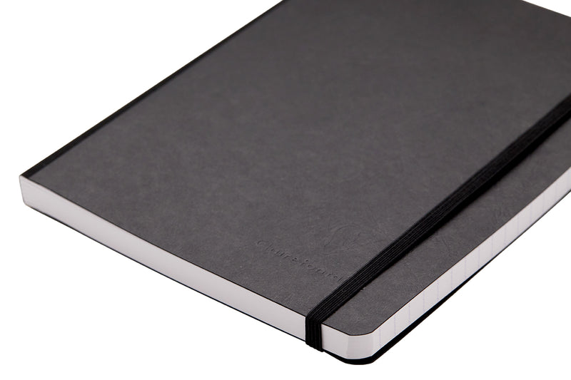 Clairefontaine Basic Clothbound A5 Notebook - Black, Dot Grid