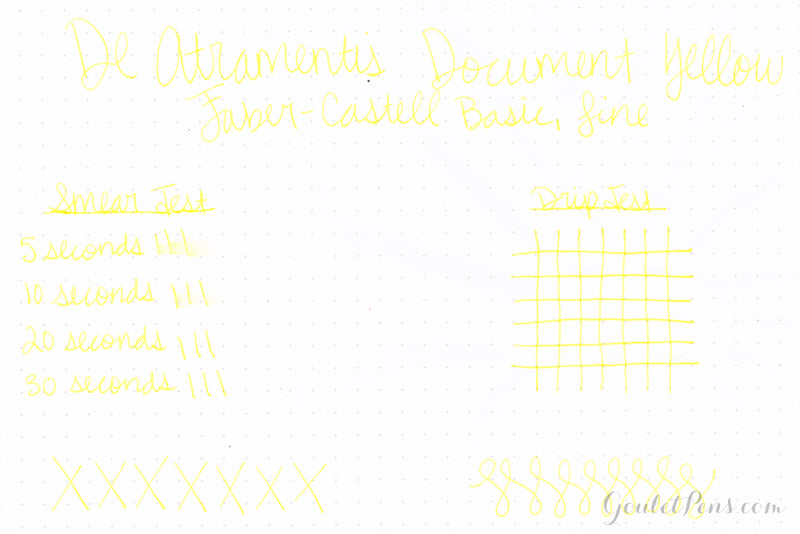 De Atramentis Document Ink Yellow - Ink Sample