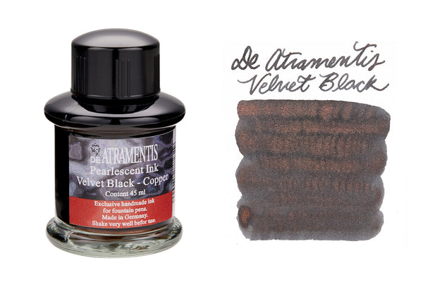 de Atramentis Pearlescent Velvet Black-Copper - 45ml Bottled Ink