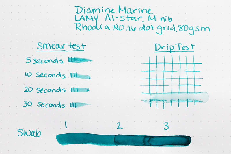 Diamine Marine - Ink Sample