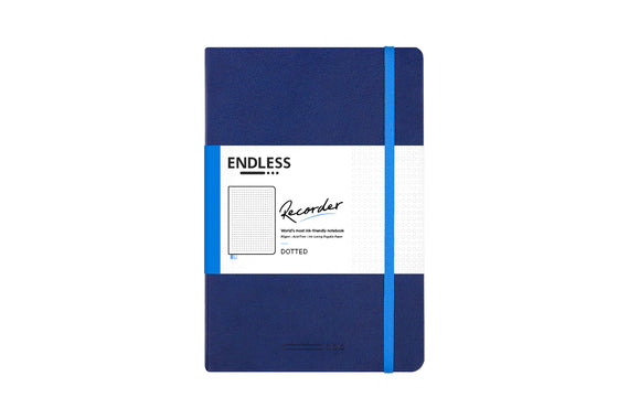 Endless Works Recorder A5 Notebook - Deep Ocean, Dot Grid (Regalia Paper)