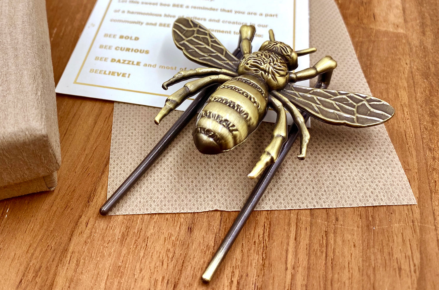 Esterbrook Bee Page Holder - Brass