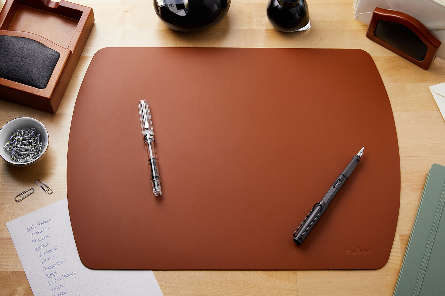 Leather Desk Pad - Small to Large Protector Mat - Galen Leather