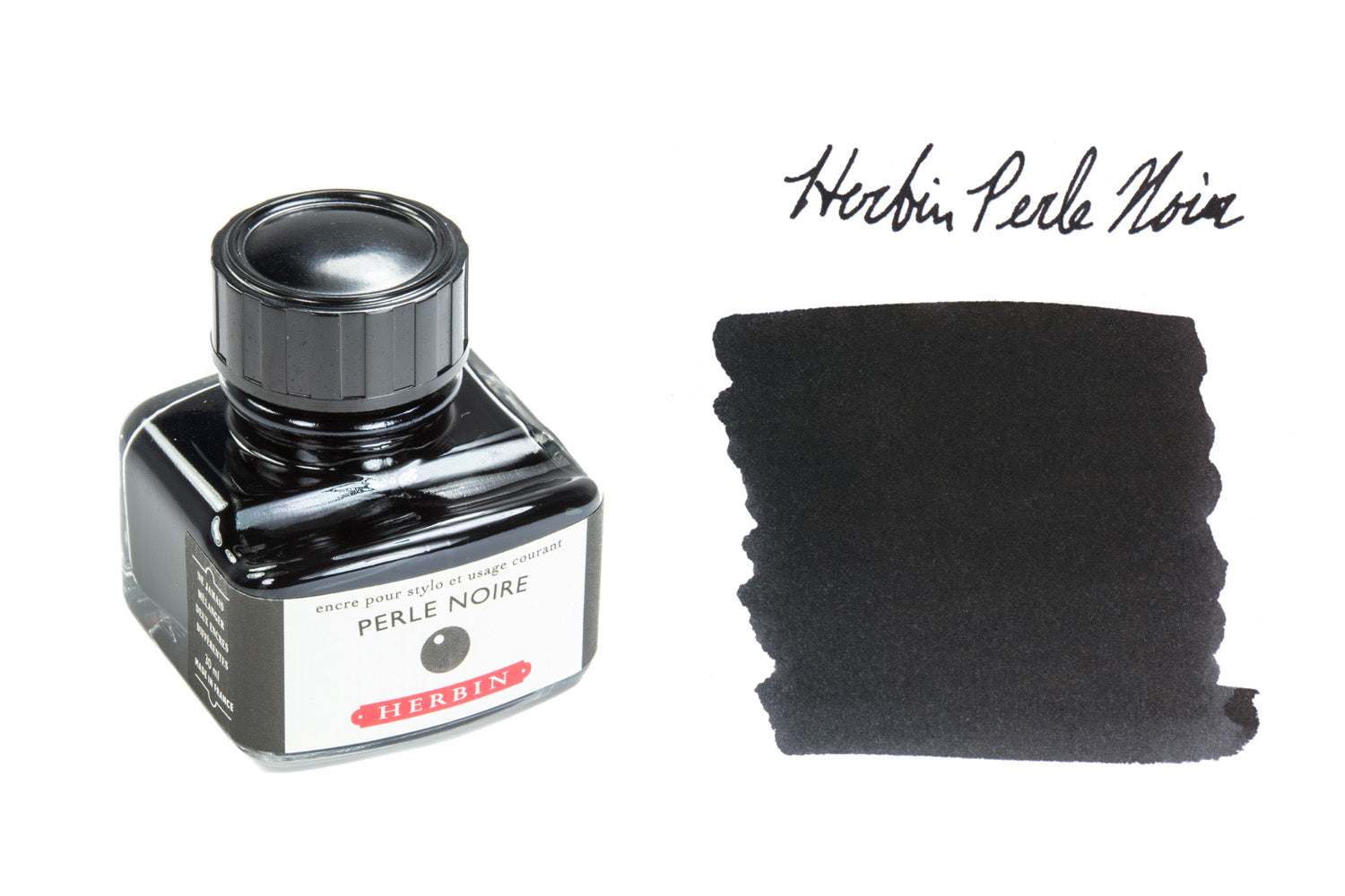 Herbin Perle Noire Ink (Pearl Black) - 30 ml Bottle