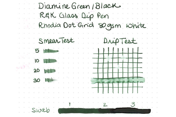 Diamine Green/Black - 30ml Bottled Ink