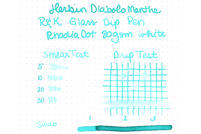 Jacques Herbin Diabolo Menthe - Ink Sample