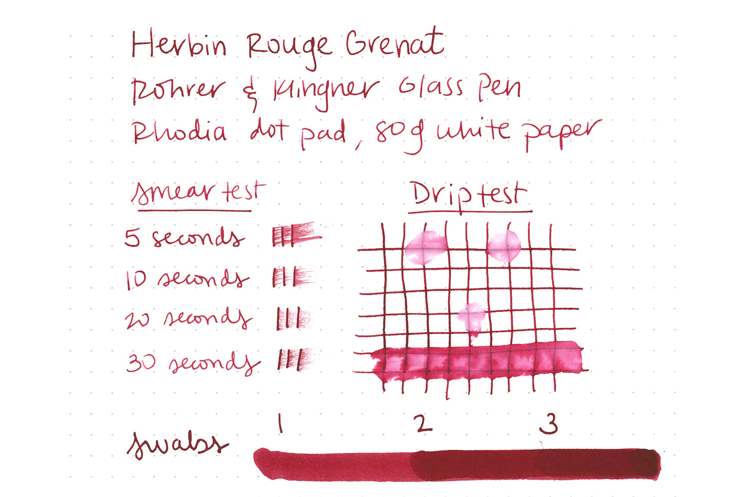 Exaclair B2B Herbin - Fountain Pen Ink - Rouge Grenat - 100ml Bottle