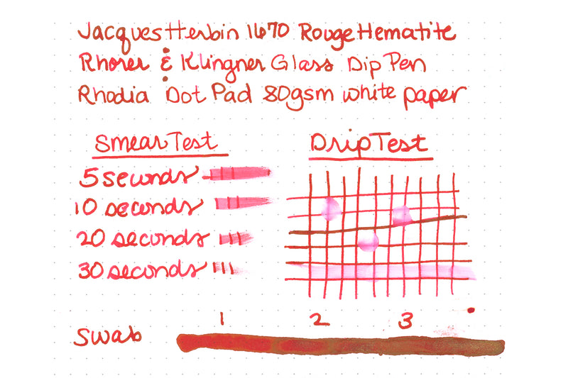 Jacques Herbin 1670 Rouge Hematite - Ink Sample