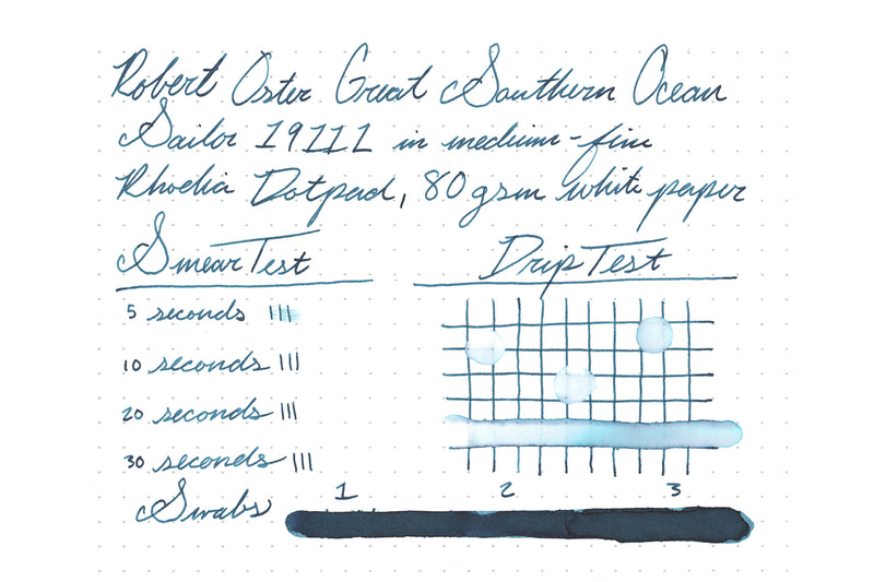 Robert Oster Great Southern Ocean - Ink Sample