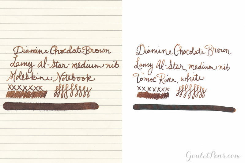 Diamine Chocolate Brown - Ink Sample