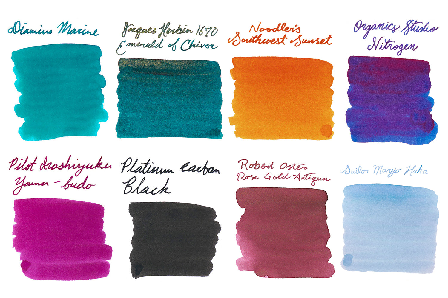 Noodlers Ink Color Samples