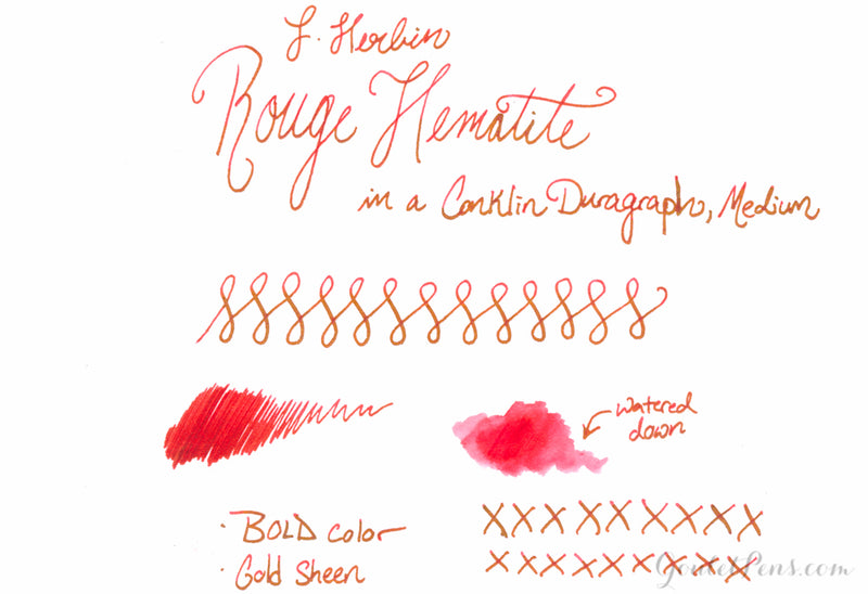 Jacques Herbin 1670 Rouge Hematite - Ink Sample